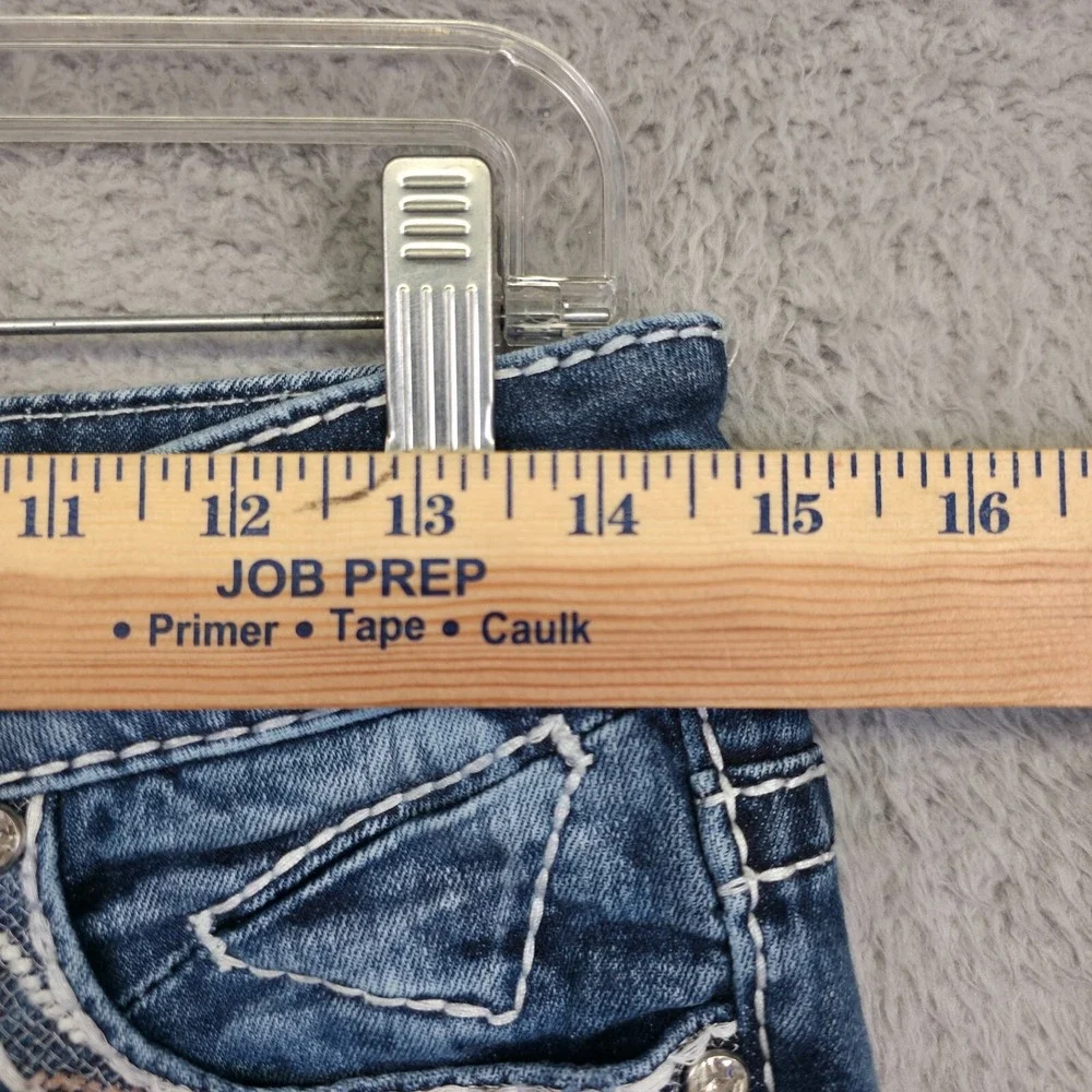 Vigoss‎ Jeans Womens 4 The New York Capri Low Rise Y2K Medium Wash Denim Stretch